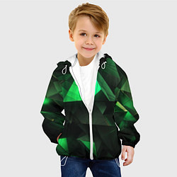 Куртка с капюшоном детская Геометрические фигуры, цвет: 3D-белый — фото 2