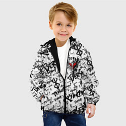 Куртка с капюшоном детская Berserk tattoo mask, цвет: 3D-черный — фото 2
