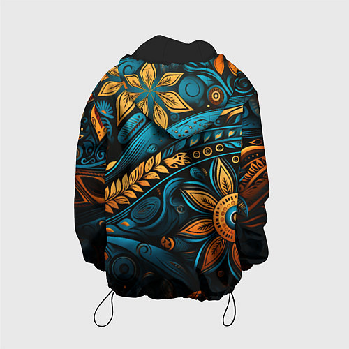 Детская куртка Узор с растительными элементами / 3D-Черный – фото 2