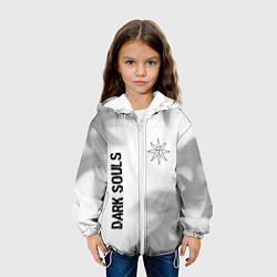 Куртка с капюшоном детская Dark Souls glitch на светлом фоне вертикально, цвет: 3D-белый — фото 2