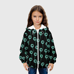 Куртка с капюшоном детская Эмблемы авторского права, цвет: 3D-белый — фото 2