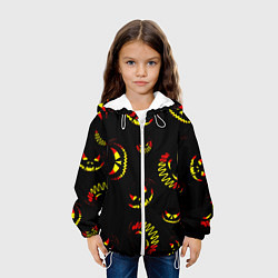 Куртка с капюшоном детская Злобные тыквы, цвет: 3D-белый — фото 2
