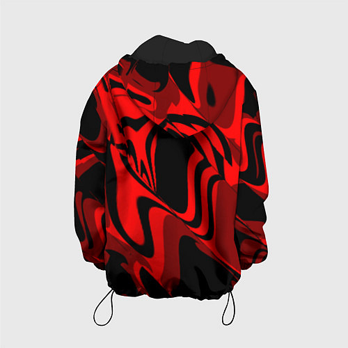 Детская куртка Черно-красное предупреждение / 3D-Черный – фото 2