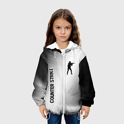 Куртка с капюшоном детская Counter Strike glitch на светлом фоне вертикально, цвет: 3D-белый — фото 2