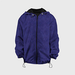 Куртка с капюшоном детская Фиолетовая текстура волнистый мех, цвет: 3D-черный