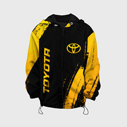 Куртка с капюшоном детская Toyota - gold gradient вертикально, цвет: 3D-черный