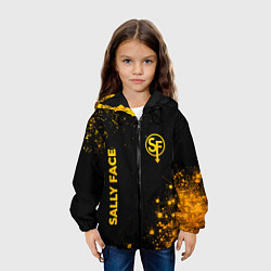 Куртка с капюшоном детская Sally Face - gold gradient вертикально, цвет: 3D-черный — фото 2