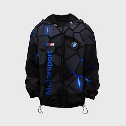 Куртка с капюшоном детская BMW - плиты с эффектом свечения, цвет: 3D-черный