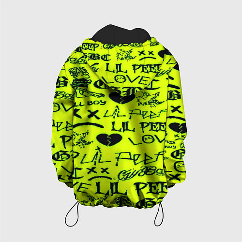 Детская куртка Lil peep кислотный стиль / 3D-Черный – фото 2