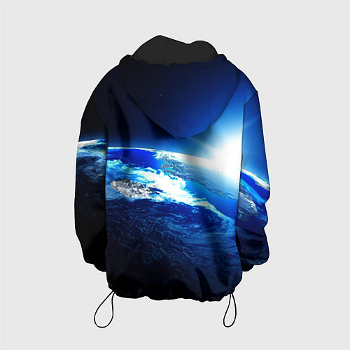 Детская куртка Восход солнца в космосе / 3D-Черный – фото 2