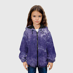 Куртка с капюшоном детская Абстракция - violet color background, цвет: 3D-черный — фото 2