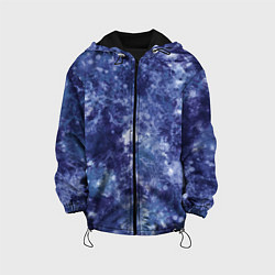 Куртка с капюшоном детская Абстракция - sea blue, цвет: 3D-черный