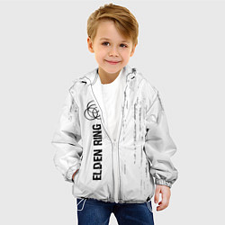 Куртка с капюшоном детская Elden Ring glitch на светлом фоне по-вертикали, цвет: 3D-белый — фото 2