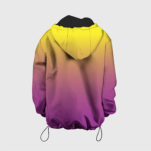 Детская куртка Желто-фиолетовый градиент / 3D-Черный – фото 2