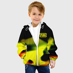 Куртка с капюшоном детская PUBG gold abstraction steel geometry, цвет: 3D-белый — фото 2