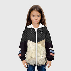 Куртка с капюшоном детская Черновики Пушкина, цвет: 3D-белый — фото 2