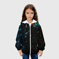 Куртка с капюшоном детская Царапины и краска, цвет: 3D-белый — фото 2