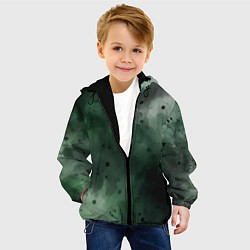 Куртка с капюшоном детская Акварелика, цвет: 3D-черный — фото 2