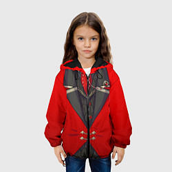 Куртка с капюшоном детская Алый фрак, цвет: 3D-черный — фото 2