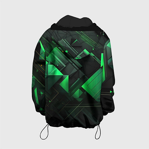 Детская куртка Абстрактная интерпретация зеленого / 3D-Черный – фото 2