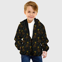 Куртка с капюшоном детская Грибная леди, цвет: 3D-черный — фото 2