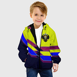 Куртка с капюшоном детская Российская империя герб, цвет: 3D-черный — фото 2