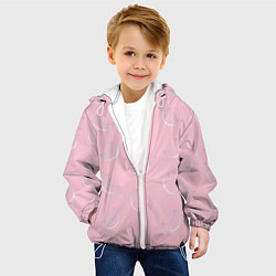 Куртка с капюшоном детская Розовая луна, цвет: 3D-белый — фото 2