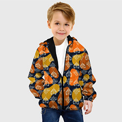 Куртка с капюшоном детская Волшебные мотыльки, цвет: 3D-черный — фото 2