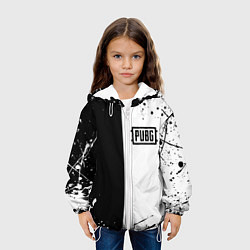 Куртка с капюшоном детская Pubg чернобелые краски, цвет: 3D-белый — фото 2