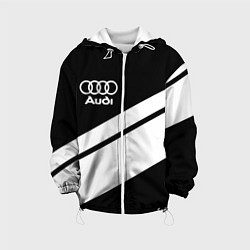 Куртка с капюшоном детская Audi sport line, цвет: 3D-белый