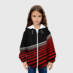 Куртка с капюшоном детская Базовые элементы абстракции, цвет: 3D-белый — фото 2