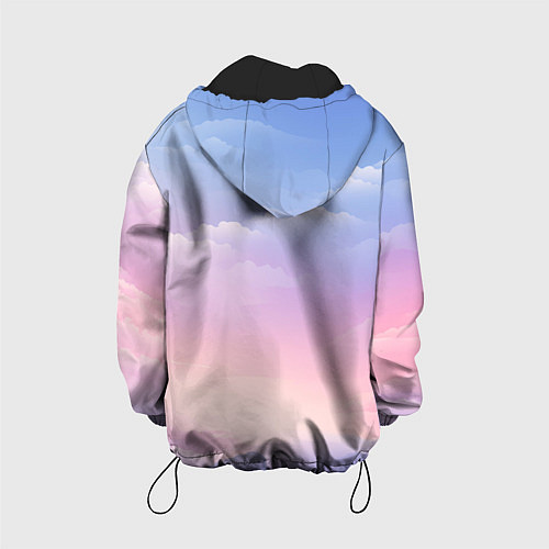 Детская куртка Нежные краски неба / 3D-Черный – фото 2