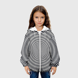 Куртка с капюшоном детская Optical illusion, цвет: 3D-белый — фото 2