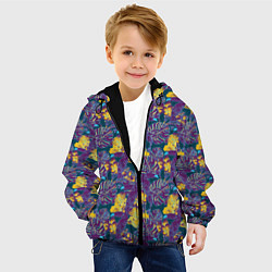 Куртка с капюшоном детская Тропический тукан, цвет: 3D-черный — фото 2