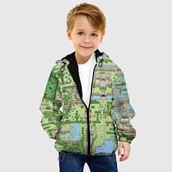 Куртка с капюшоном детская Zelda: карта, цвет: 3D-черный — фото 2