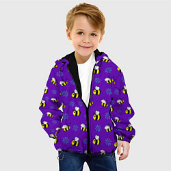 Куртка с капюшоном детская Bees, цвет: 3D-черный — фото 2