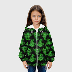 Куртка с капюшоном детская Паттерн елка и дракон, цвет: 3D-белый — фото 2