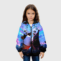 Куртка с капюшоном детская Кунг-фу Панда Friend, цвет: 3D-черный — фото 2