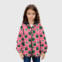 Куртка с капюшоном детская Каракулевые короны, цвет: 3D-черный — фото 2