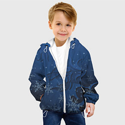 Куртка с капюшоном детская Ледяной дракон 2024, цвет: 3D-белый — фото 2