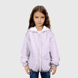 Куртка с капюшоном детская Бледный паттерн контуров сердец, цвет: 3D-белый — фото 2
