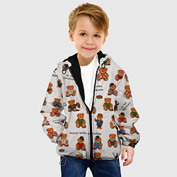 Куртка с капюшоном детская Мишки-пацаны из СССР, цвет: 3D-черный — фото 2