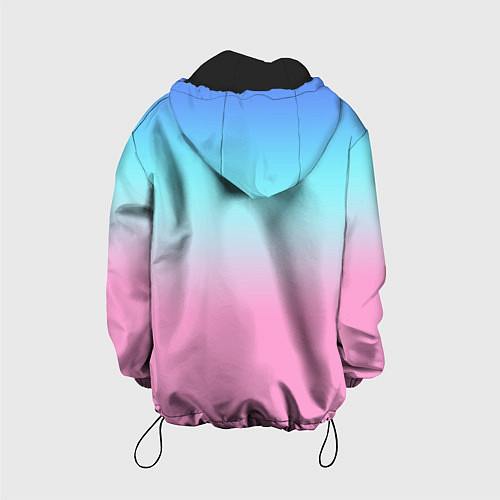 Детская куртка Синий и голубо-розовый градиент / 3D-Черный – фото 2