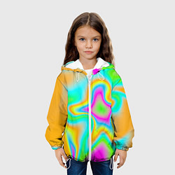 Куртка с капюшоном детская Цветная карта теплоты, цвет: 3D-белый — фото 2
