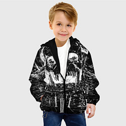 Куртка с капюшоном детская Череп черного клевера, цвет: 3D-черный — фото 2