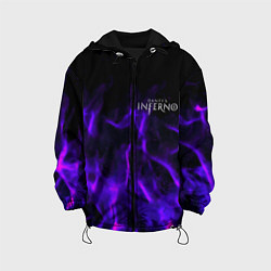 Куртка с капюшоном детская Dantes Inferno flame neon, цвет: 3D-черный