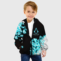 Куртка с капюшоном детская Assassins Creed анимус, цвет: 3D-черный — фото 2
