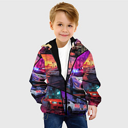Куртка с капюшоном детская GTA style cars, цвет: 3D-черный — фото 2