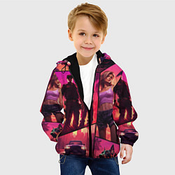 Куртка с капюшоном детская GTA V style art, цвет: 3D-черный — фото 2