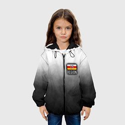 Куртка с капюшоном детская 15 регион на спине, цвет: 3D-черный — фото 2